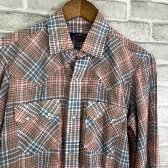 Levi's Other - Levi's Men's Plaid Button-Down Shirt in Blue and Brown